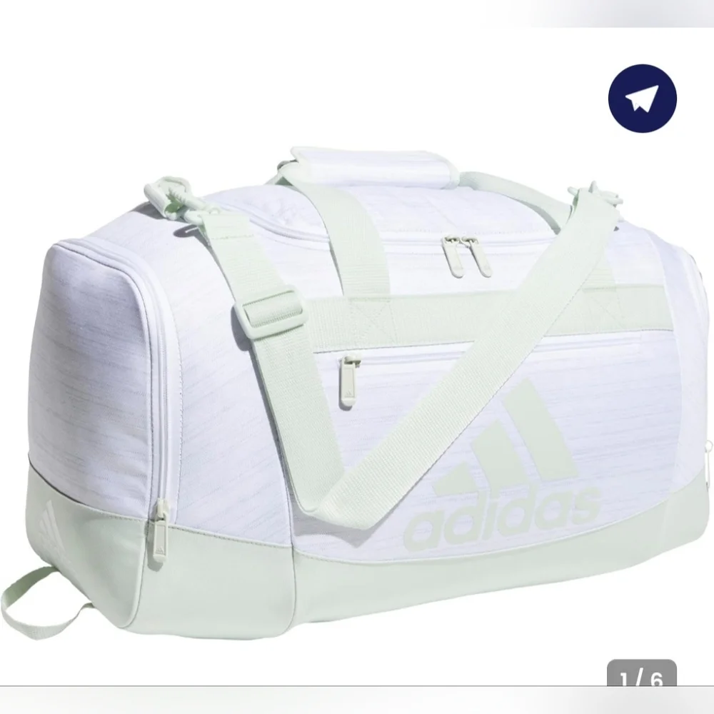 Mint Green and White Backpack